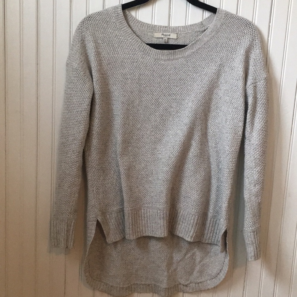Madewell High Low Grey Sweater